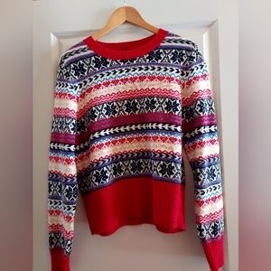 J Crew crew neck fairisle sweater